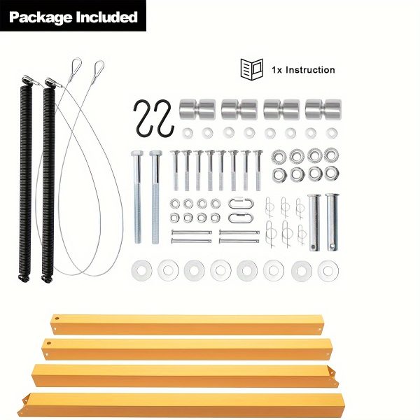 12-24 Inch Height Side Rail 2-Sided Trailer Gate Lift Assist (Upgrade) Kit, Compatible With Utility Trailer Ramp And Tailgate, 4-6 Feet Height Ramp, W/Spring - Image 2