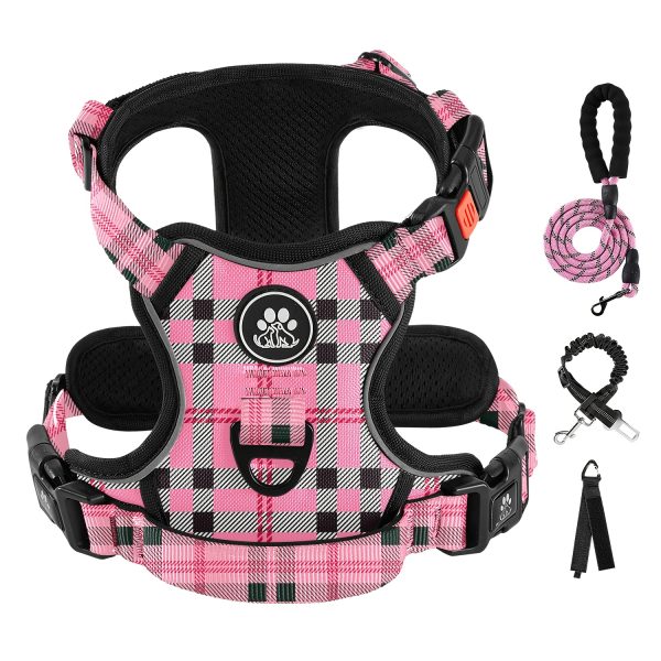 No-Pull Dog Harness for Large Dogs, Fully Adjustable with Leash, Safety Belt, Storage Strap, 360° Reflective Strips & Comfortable Handle - Image 8