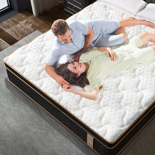 12 Inch Full Queen King Mattress, Hybrid Mattress With Gel Memory Foam, Deluxe Mattress In A Box, Individual Pocket Spring-Motion Isolation - Image 5