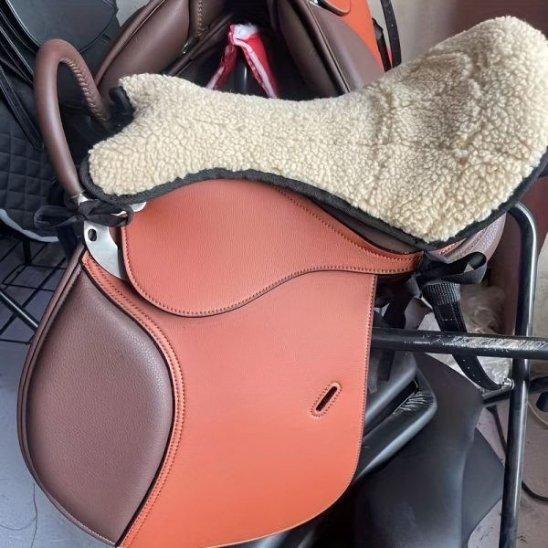 1pc EquiStar Horse Saddle Pad Cushion - Universal Fit, Polyester Fiber, Comfort Padding for English, Western, Dressage, and Jumping Saddles - Equestrian Gear for Horse Riding and Training - Image 2