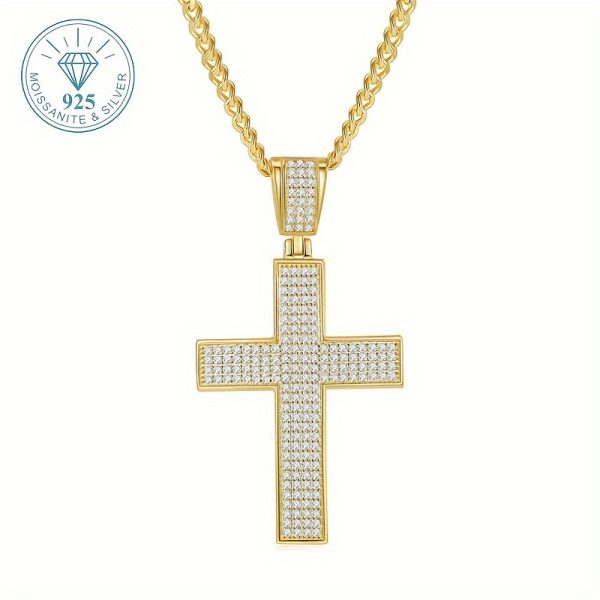 925 pure Silvery, 20g, 2ct high-quality moissanite, exquisite necklace and pendant for men and women, engagement, wedding, confession, anniversary, gift for friends, lovers, family, fashionable party must-have - Image 2