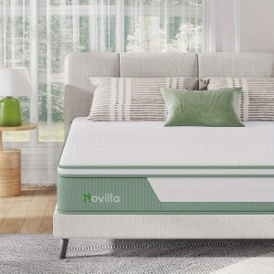 Novilla Twin Mattress - 8", 10", 12" Hybrid with Gel Memory Foam for Pressure Relief & Cool Sleep, Medium Firm Comfort in a Box