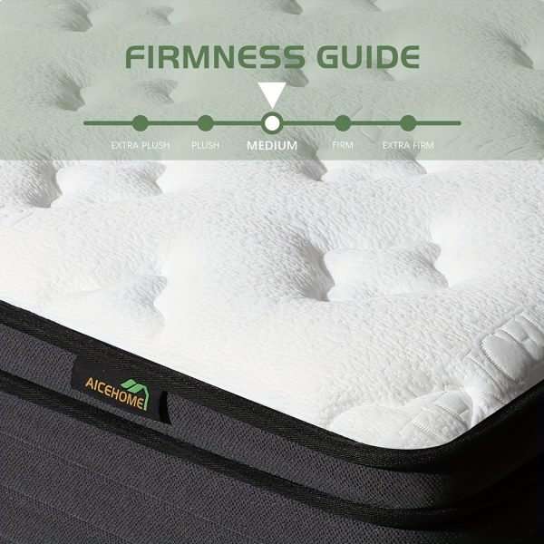 10/12/14 Inch Hybrid Mattress - Twin, Full, Queen, King Size Mattresses with Medium Firm Comfort - Perfect for Halloween and Christmas Gifts, In a Box for Easy Shipping - Image 6