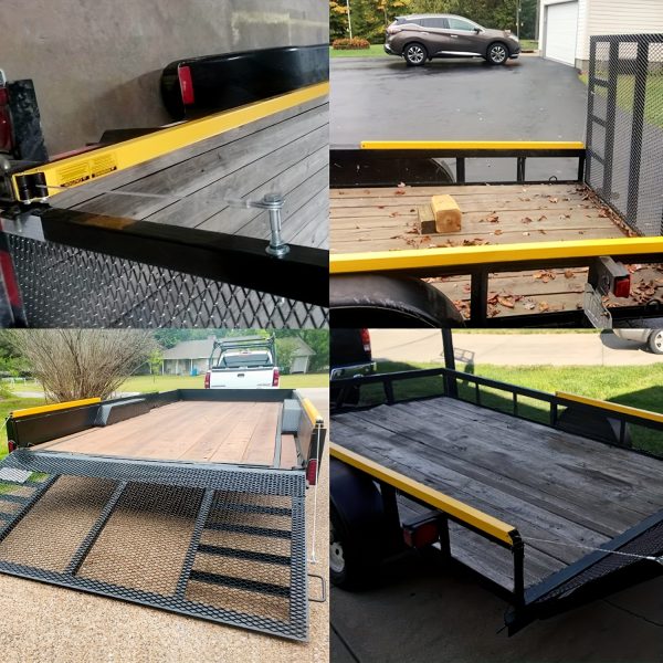 12-24 Inch Height Side Rail 2-Sided Trailer Gate Lift Assist (Upgrade) Kit, Compatible With Utility Trailer Ramp And Tailgate, 4-6 Feet Height Ramp, W/Spring