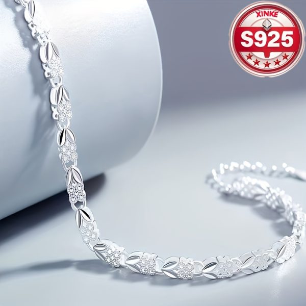 1pc Elegant 925 Sterling Silver Plated Bracelet for Women - Luxury Daily Wear Jewelry, Perfect for Gift-Giving, All-Season Versatile Accessory - Image 5