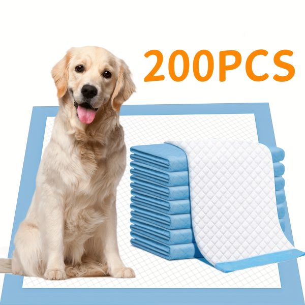 Pawsome Pads - Ultra-Absorbent, Leak-Proof, Quick-Dry Dog and Puppy Training Pads - Regular Size, 22 x 22 Inches, 23.62 x 23.62 Inches, Pack of 100, Blue & White, Ideal for Potty Training, Indoor Use, and Pet Owners on-the-go - Image 9