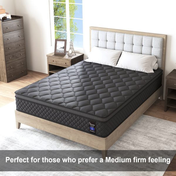 Viscountess Luxury Gel Memory Foam Mattress - Cooling, Motion Isolating, Medium Firm Support - 12" 14" Twin, Full, Queen, King Size, Pocket Spring Mattress in a Box for Ultimate Sleep Comfort - Image 5
