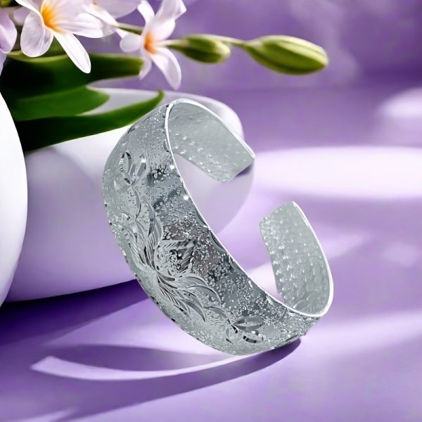 Foot Silvery S999 Bracelet Sterling Silvery Bracelet Ladies' Open Bracelet Can Be Freely Adjusted In Size To Give Mom A Birthday And Holiday Gift. Silvery Weighs 46 Grams/1.62 Ounces. - Image 4