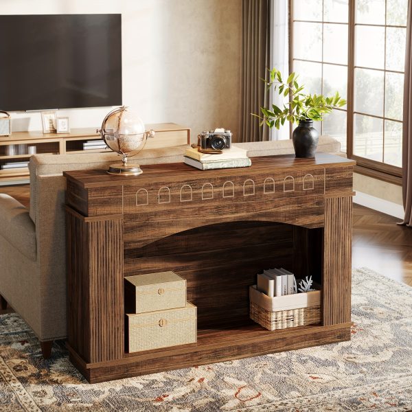 Elegant 2-Tier 47.24-Inch Console Table For Entryway & Living Room Decor: Farmhouse-Style Sofa Table Behind Couch, Perfect Hallway Or Foyer Accent Piece - Image 5
