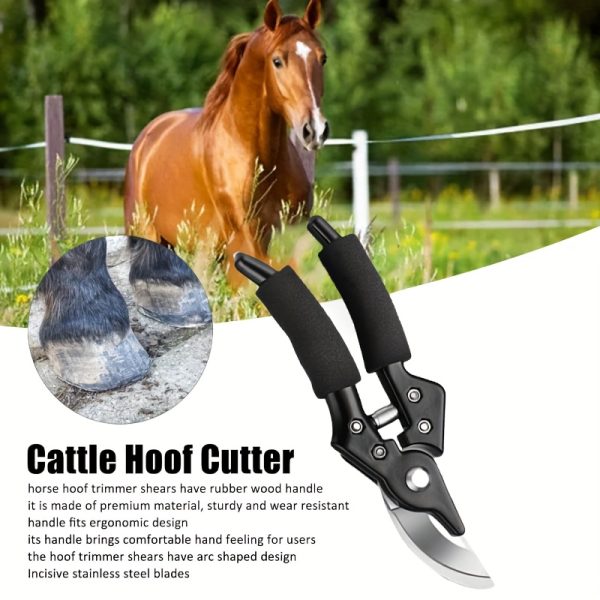 1pc Horseshoe Trimmer, Iron Goat Hoof Shears With Stronger Spring Load, Multi-purpose Lamb Nail Clippers - Image 3
