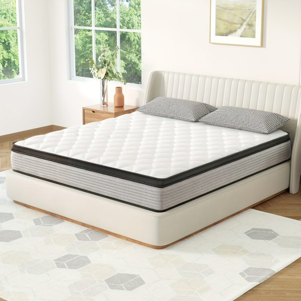 12-Inch Luxurious Plush Gel Memory Foam Hybrid Mattress - Unparalleled Pressure Relief, Customized Support, and Ultimate Comfort Experience - Medium Firm, Breathable, Cooling, and Hypoallergenic for a Restful Night's Sleep - Image 7