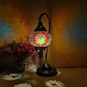 Turkish mosaic table Lamp vintage art deco Handcrafted lamparas de mesa  mosaic Glass romantic bed light lamparas con mosaicos