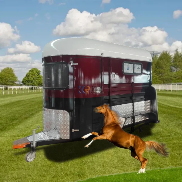 2023 European Standard 2 Horse Loading Trailer Economic Horses FoatingTowing Cart with Living Quarter - Image 7