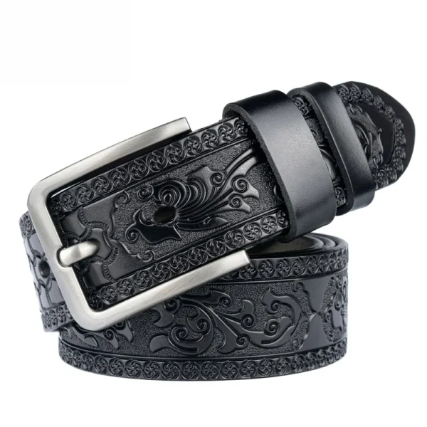 MEDYLA Belts For Men High Quality Cow Genuine Leather Embossing Belt Male Fashion Classic Vintage Pin Buckle Strap For - Image 7