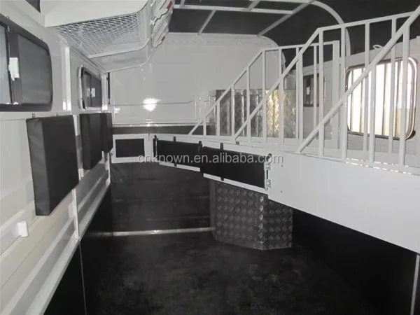 2024 Galvanized 2 Horse Float Trailer with Living Quarters Deluxe Angle Horse Load Cart supporting Customization - Image 8