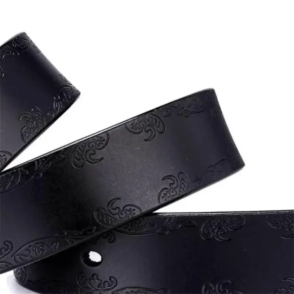 BOKADIAO Hot Women's Genuine Leather Belt Punk Luxury Brand Designer Belts for Women High Quality Casual Female Jeans Belt Brown - Image 3