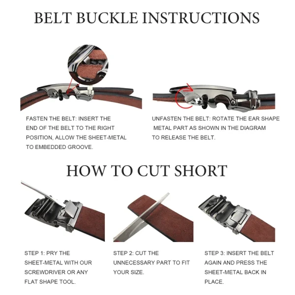 Maikun Luxury Leather Belt for Men Original Designt Ostrich Grain Automatic Buckle Belt Ceinture Homme Cinto Masculino - Image 5