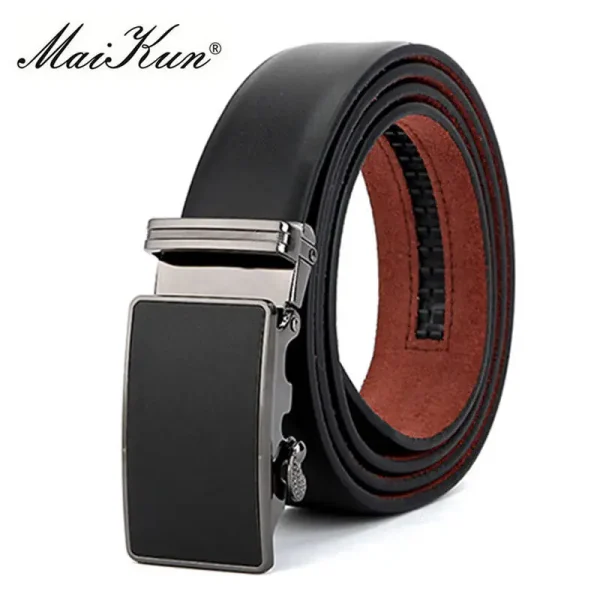 Maikun Luxury Leather Belt for Men Original Designt Ostrich Grain Automatic Buckle Belt Ceinture Homme Cinto Masculino - Image 11