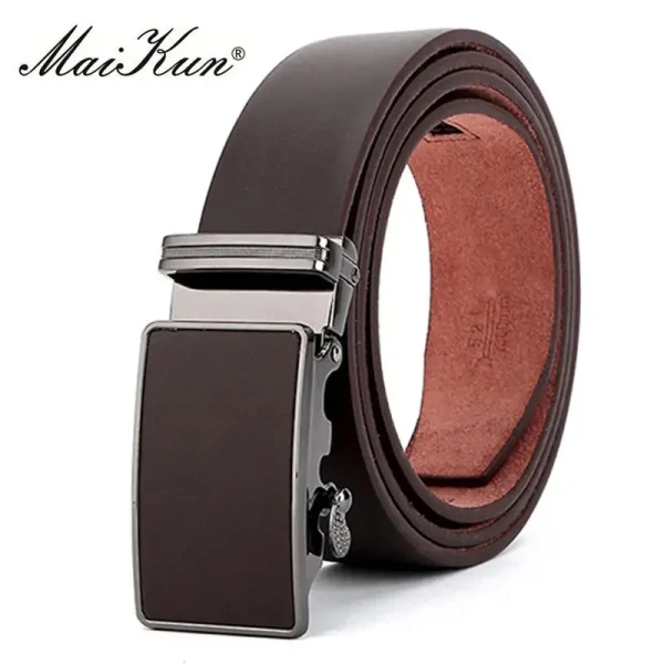 Maikun Luxury Leather Belt for Men Original Designt Ostrich Grain Automatic Buckle Belt Ceinture Homme Cinto Masculino - Image 12