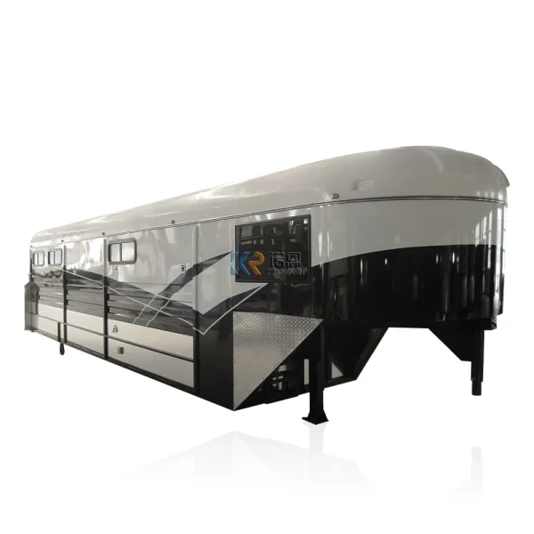 2023 Australian standard Horse Floats Trailer with CE Certification Customized Angle Straight Horses Truck Cart - Image 7