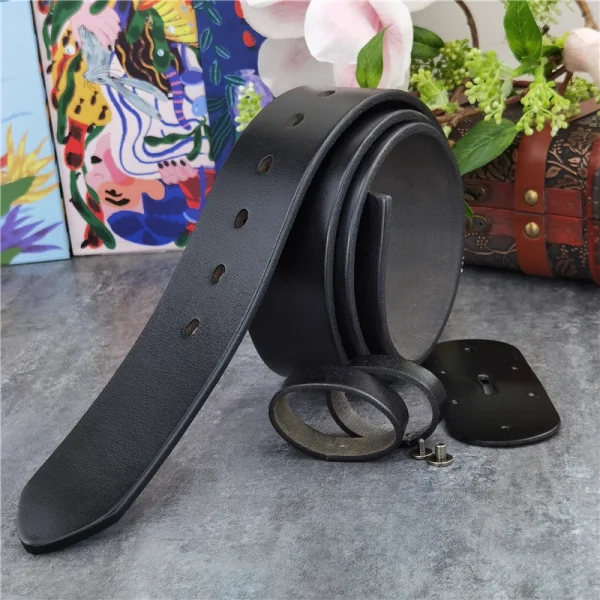 Super Wide 4.3CM Leather Belts Without Buckles Men Belt Ceinture Mens Leather Belts Without Buckles Jeans Yellow Belt Men SP08 - Image 7