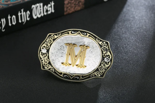 Western cowboy zinc alloy letters A to Z belt buckles for men and women gifts for men and women - Image 20