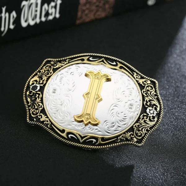 Western cowboy zinc alloy letters A to Z belt buckles for men and women gifts for men and women - Image 8