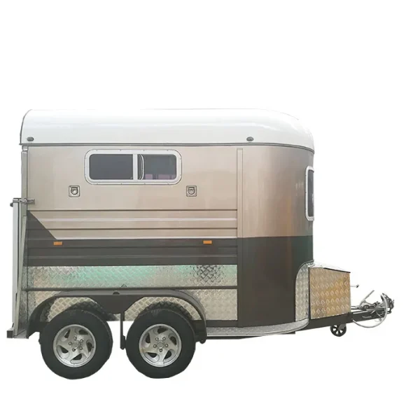 2 Horse Float Trailer Straight Load Horse Float 2 Horse Box Heavy Duty Two-horses Straight Horse Float Trailer - Image 2