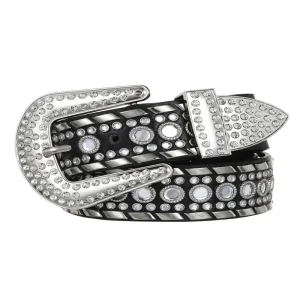 1Pc Men'S And Women'S Hip Hop Style Belt Rhinestone Drill Belt