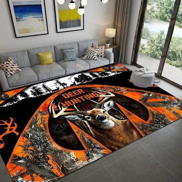 15 Sizes Flag Deer Pattern Rug Carpet for Living Room Bathroom Mat Creative Doormat Carpet for Bedroom Home Decor Alfombras Cool - Image 4