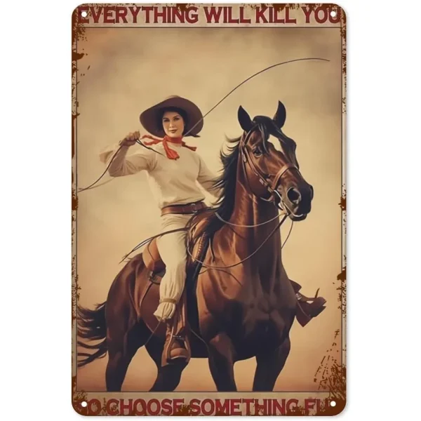 Wild West Cowboys Metal Tin Sign Wall Poster Plaque Vintage Iron Painting Decoration for Man Cave Home Cafe Game Room Club Bar - Image 16