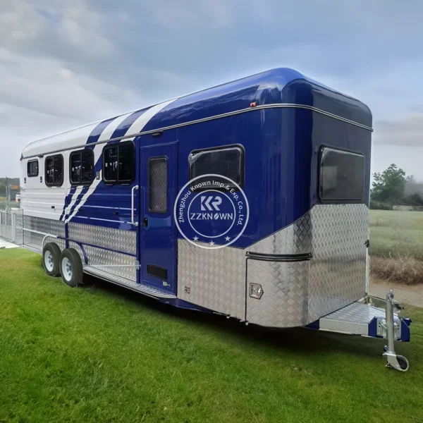 2024 Customized Australian Standard 2 Horse Angle Load 2HAL Horse Trailer Horse Float For Sales - Image 3