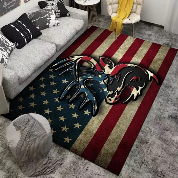 15 Sizes Flag Deer Pattern Rug Carpet for Living Room Bathroom Mat Creative Doormat Carpet for Bedroom Home Decor Alfombras Cool - Image 10