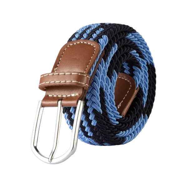 Unisex Elastic Fabric Woven Casual Belt Pin Buckle Expandable Braided Stretch Canvas Simple and Stylish Leisure Men Women Belt - Image 3