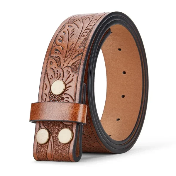 3.8cm Belts Without Buckle PU Leather Belt Body No Buckle Strap for Smooth Buckle Belt High Quality Male Belts - Image 5