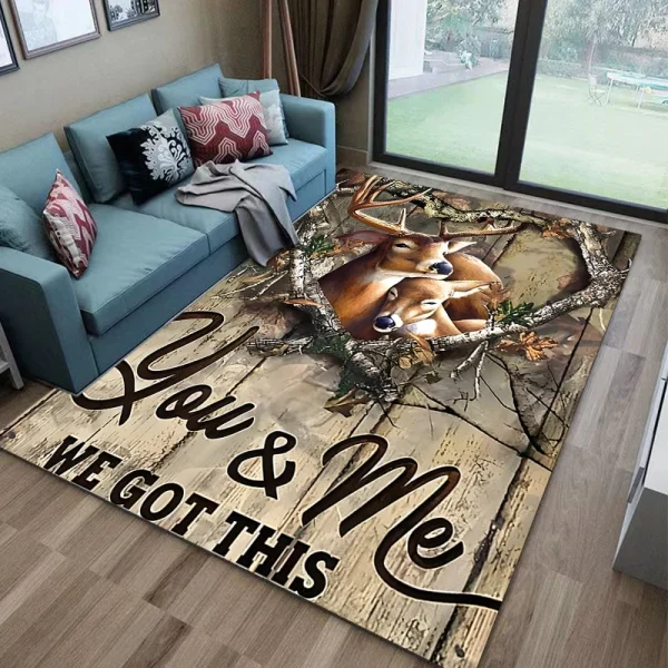 15 Sizes Flag Deer Pattern Rug Carpet for Living Room Bathroom Mat Creative Doormat Carpet for Bedroom Home Decor Alfombras Cool - Image 8