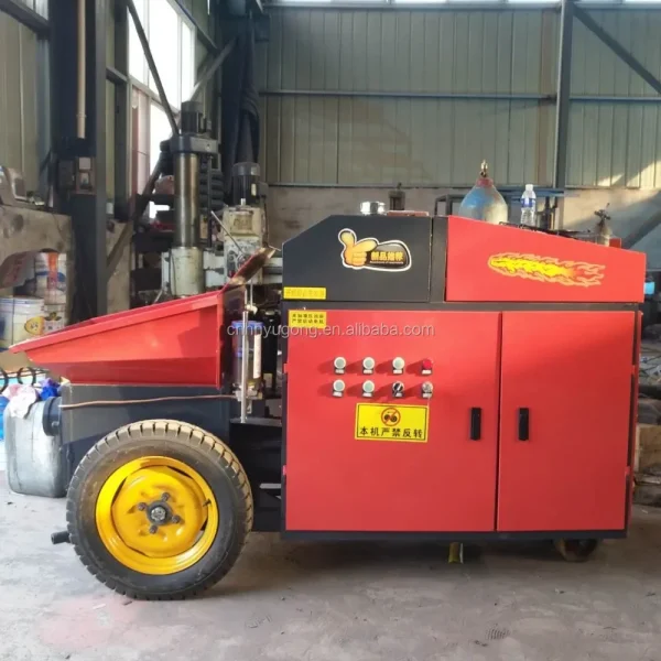 YG Concrete Mixer With Pump Electric Grount Pumps Skid Steer Portable Concrete Mixer Pump Trailer Small Diesel Cement Mixer - Image 5