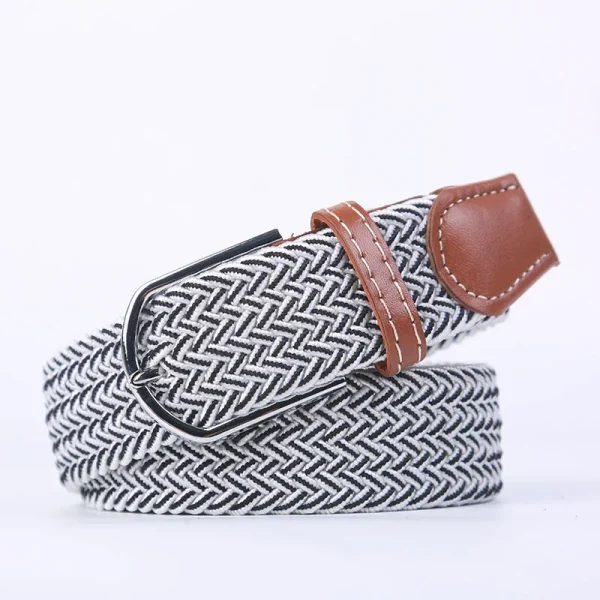 Unisex Elastic Fabric Woven Casual Belt Pin Buckle Expandable Braided Stretch Canvas Simple and Stylish Leisure Men Women Belt - Image 55