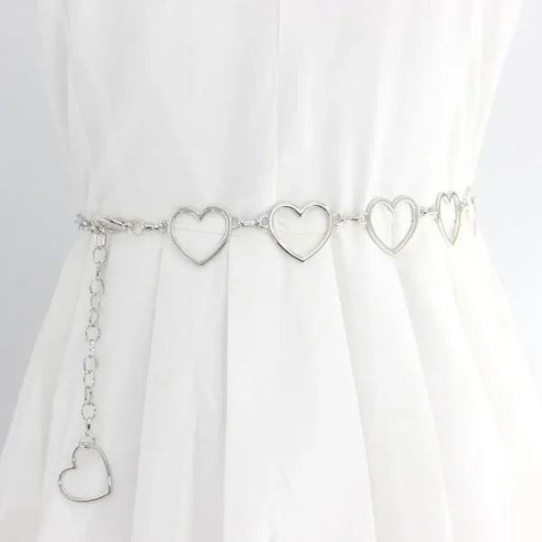 Waistband Pants Classic Waist Chain Love Heart Hollow Girdle For Women Hip Hop Style Fashion Fine 105cm Waist Belts Trendy - Image 2
