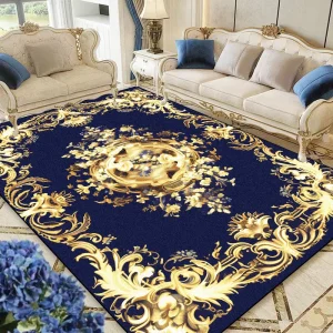 European Large Area Rugs for Living Room Luxury Decoration Soft Fluffy Sofa Area Floor Mat Non-slip Bedroom Cloakroom Carpet 러그