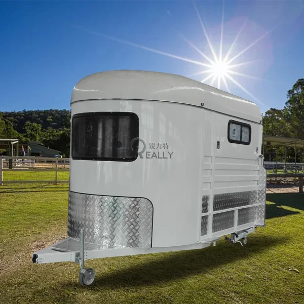 2 Horse Float Angle Load Horse Trailer Attend To Australia Standard Customized Horse Transport Trailer - Image 4