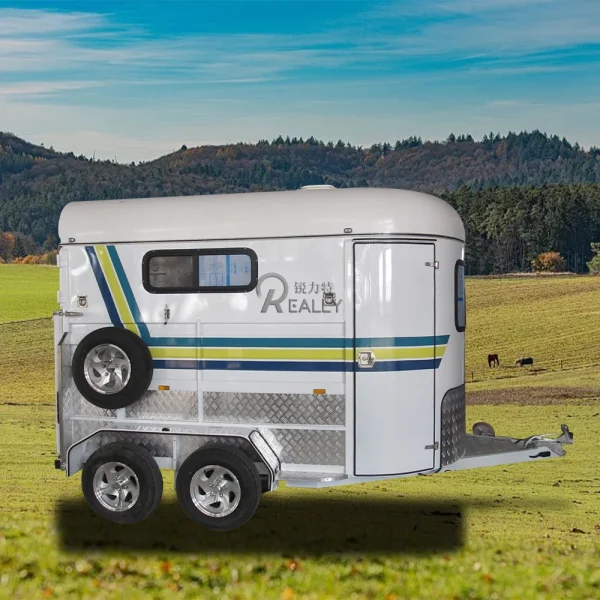 2 Horse Float Angle Load Horse Trailer Attend To Australia Standard Customized Horse Transport Trailer - Image 3