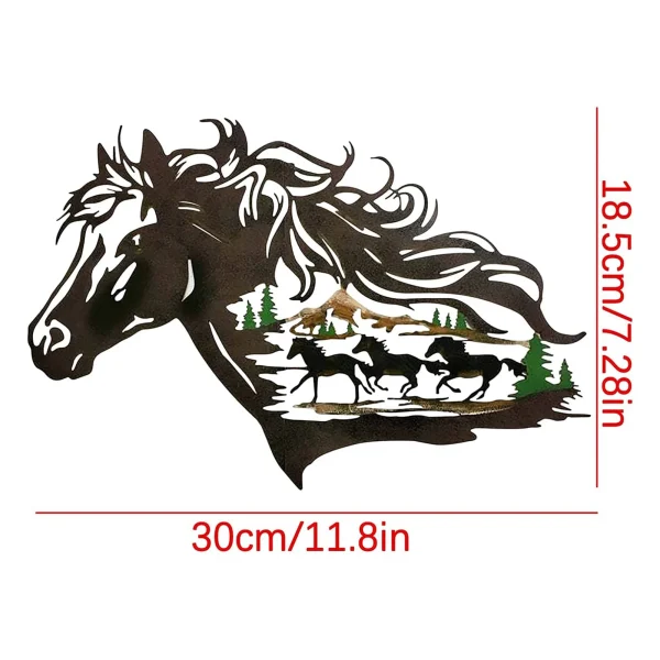 Metal Western Horse Shadow Home Decor Forest Animal Wide Rustic Metal-Wall Art Home Decoration Best Gift For Special Occasions - Image 6
