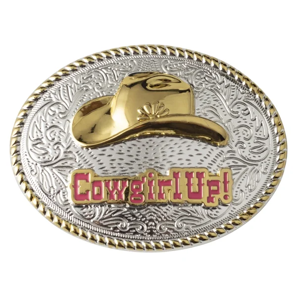 Golden Horse Belt Buckle Cowgirl Up - Image 7