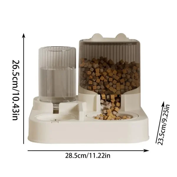 Automatic Feeder Cat Dog Food Bowl With Water Fountain Pet Large Capacity Raised Stand Dish Bowl For Cat Drinker Accessories - Image 6
