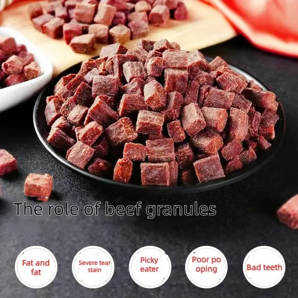 Pet Dog Snacks Food Beef Cubes Vegetables Calcium Supplements Meat Dried Dog Training Rewards Snacks Nutritious Delicious Food - Image 2