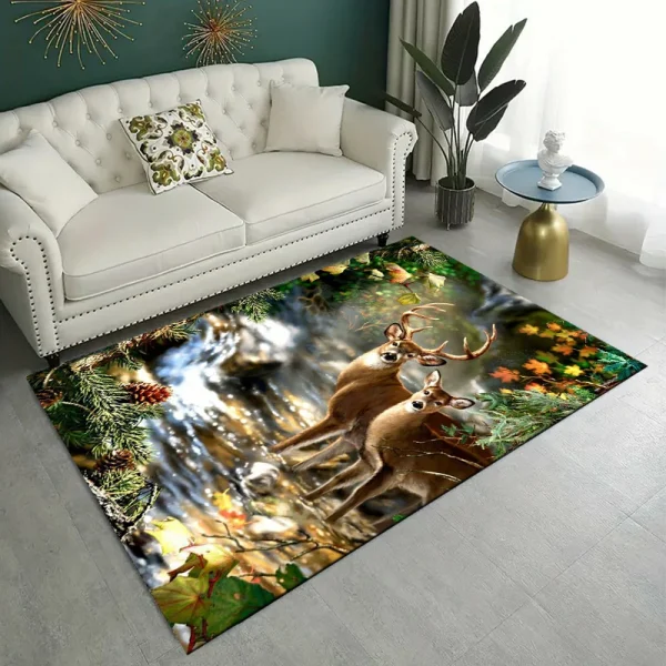 15 Sizes Flag Deer Pattern Rug Carpet for Living Room Bathroom Mat Creative Doormat Carpet for Bedroom Home Decor Alfombras Cool - Image 14
