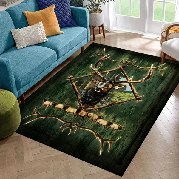 15 Sizes Flag Deer Pattern Rug Carpet for Living Room Bathroom Mat Creative Doormat Carpet for Bedroom Home Decor Alfombras Cool - Image 5