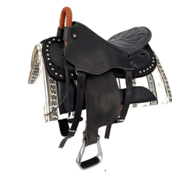 سرج الحصان Harness Complete Set Of Accessories Fine Riding Supplies New Size Saddle Leather Printed Tourist Saddle - Image 5