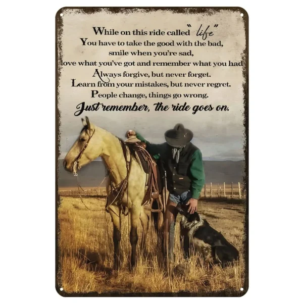 Wild West Cowboys Metal Tin Sign Wall Poster Plaque Vintage Iron Painting Decoration for Man Cave Home Cafe Game Room Club Bar - Image 7